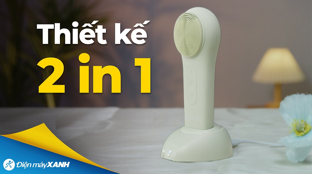 Máy rửa mặt và massage Halio 5 in 1 Sage Green