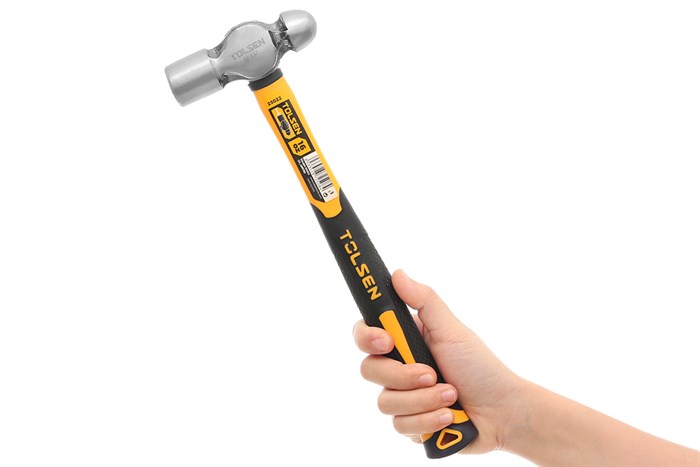 Búa đầu tròn thép cán nhựa Tolsen 25022 Màu Đen - Vàng