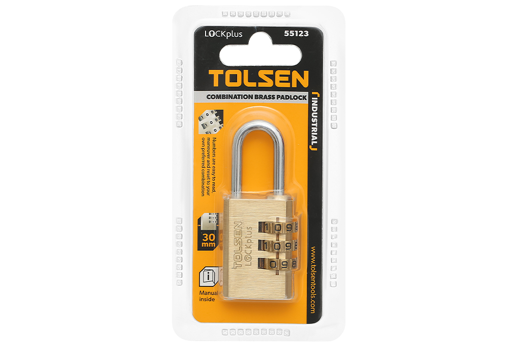 Ổ khóa đồng mật khẩu 30mm Tolsen 55123
