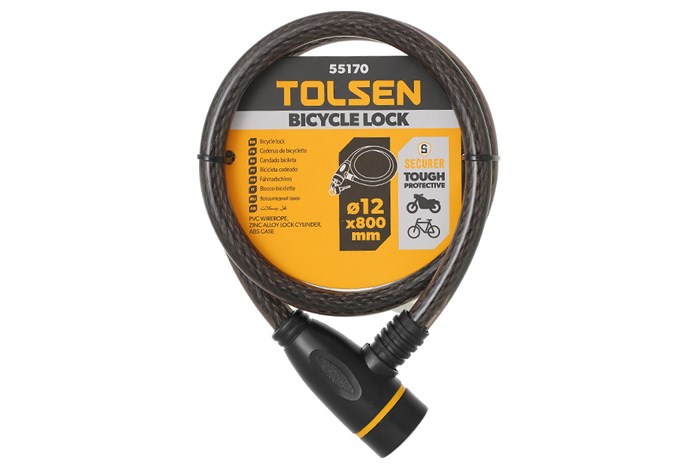 Ổ khóa dây 80 cm Tolsen 55170 Màu Đen