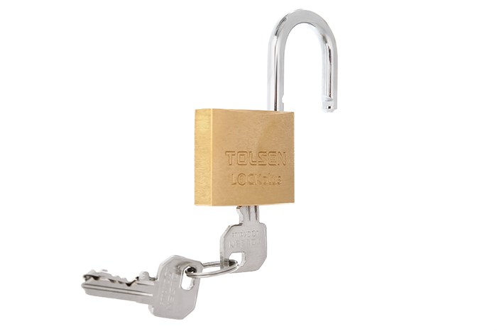 Ổ khóa đồng 40 mm Tolsen 55114 Màu Đen - Cam