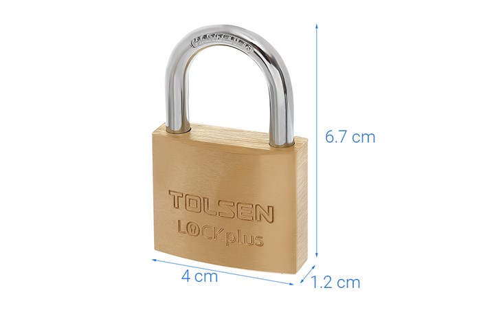 Ổ khóa đồng 40 mm Tolsen 55114 Màu Đen - Cam