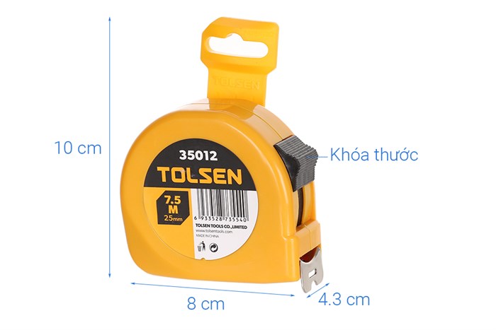 Thước cuộn dây thép Tolsen 35012 7.5m