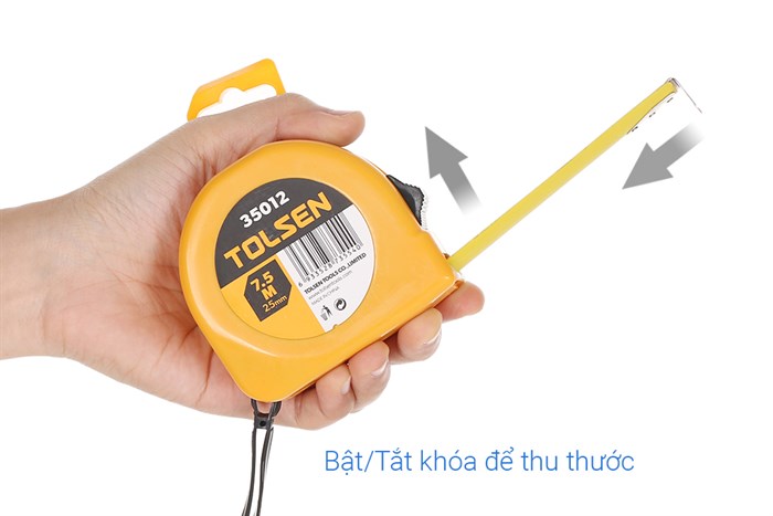 Thước cuộn dây thép Tolsen 35012 7.5m