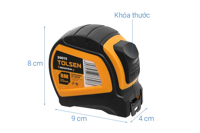 Thước cuộn dây thép tự động Tolsen 36015 8m