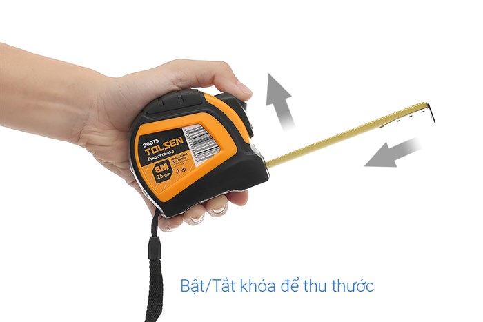 Thước cuộn dây thép tự động Tolsen 36015 8m