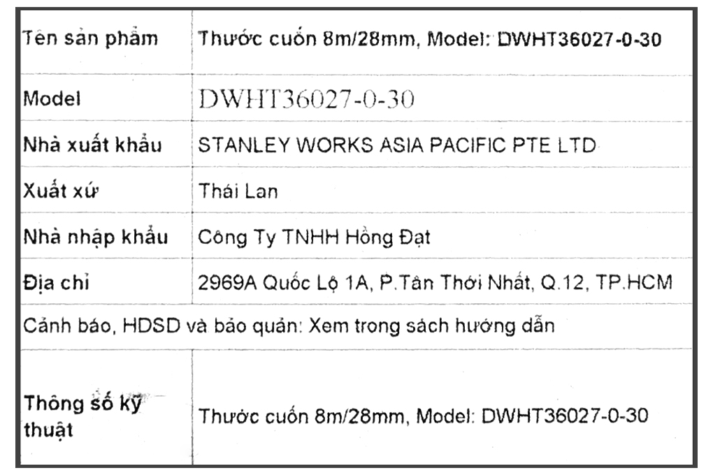 Thước kéo Dewalt DWHT36027-0-30 8m Màu Đen - Vàng