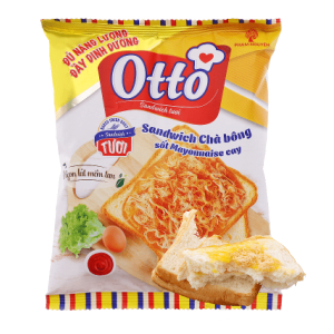 Bánh mì sandwich chà bông và sốt mayonnaise cay Otto gói 76g