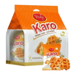 Bánh trứng tươi phô mai hoàng kim Karo gói 156g