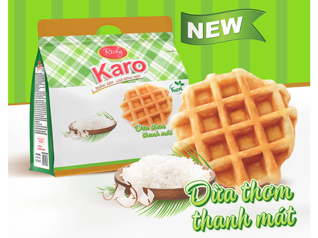Bánh trứng chà bông dừa Karo Richy 156g tại Bách hóa XANH
