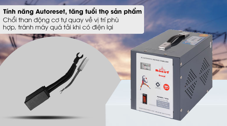 Ổn áp ROBOT 1Pha 1KVA GR01K140 - Tính năng auto reset