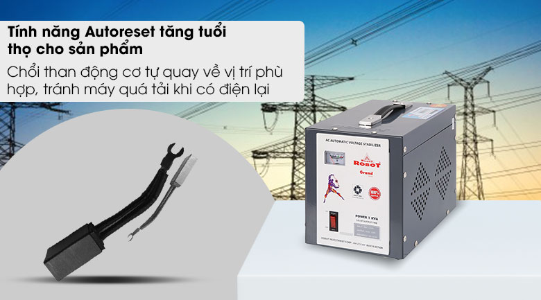 Ổn áp Robot 1 pha 1KVA 90