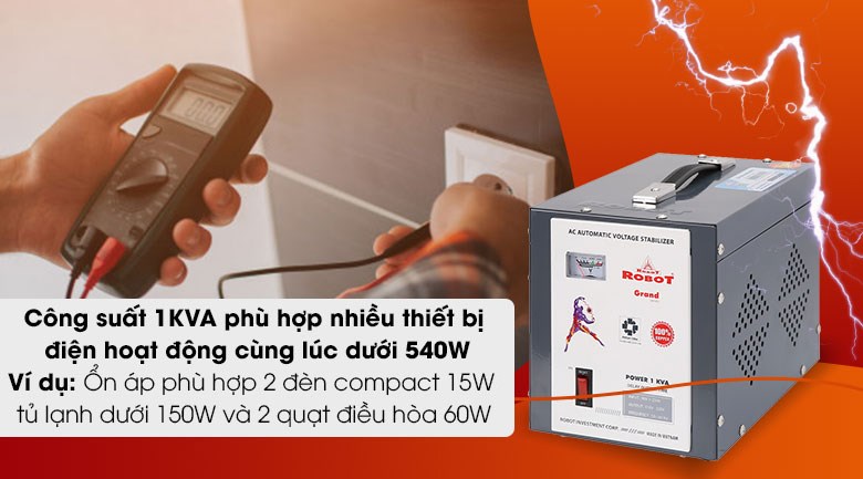 Ổn áp Robot 1 pha 1KVA 90