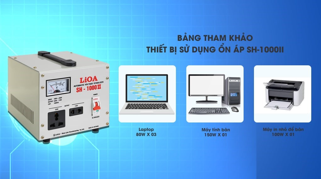 Ổn áp LiOA 1 pha 1kVA SH-1000II