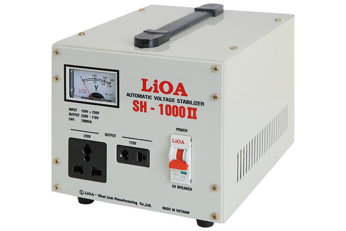 Ổn áp LiOA 1 pha 1kVA SH-1000II Màu Xám nhạt