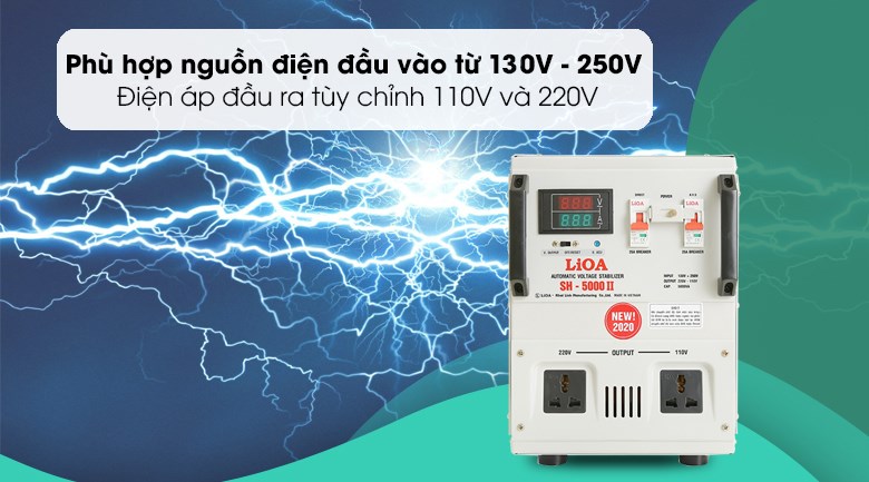 Ổn áp LiOA 1 pha 5kVA SH-5000II