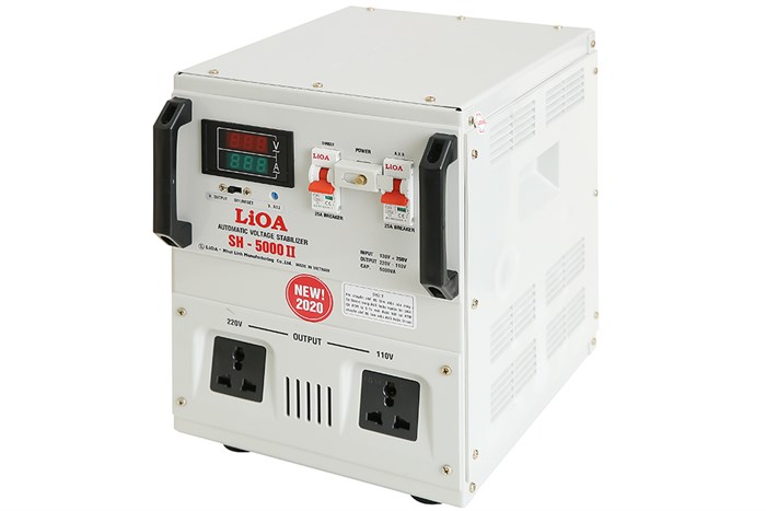 Ổn áp LiOA 1 pha 5kVA SH-5000II Màu Xám nhạt