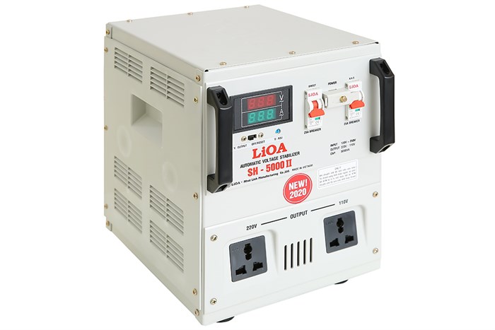 Ổn áp LiOA 1 pha 5kVA SH-5000II Màu Xám nhạt
