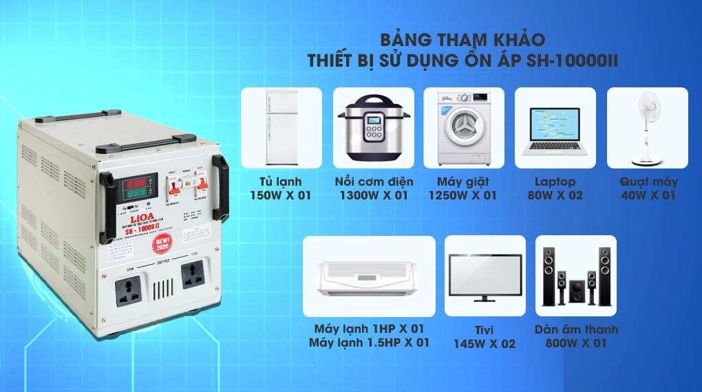 Ổn áp LiOA 1 pha 10kVA LiOA SH-10000II