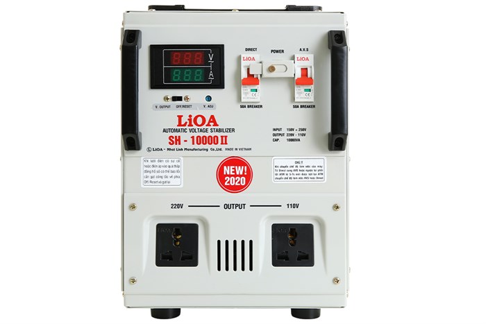 Ổn áp LiOA 1 pha 10kVA LiOA SH-10000II Màu Xám nhạt