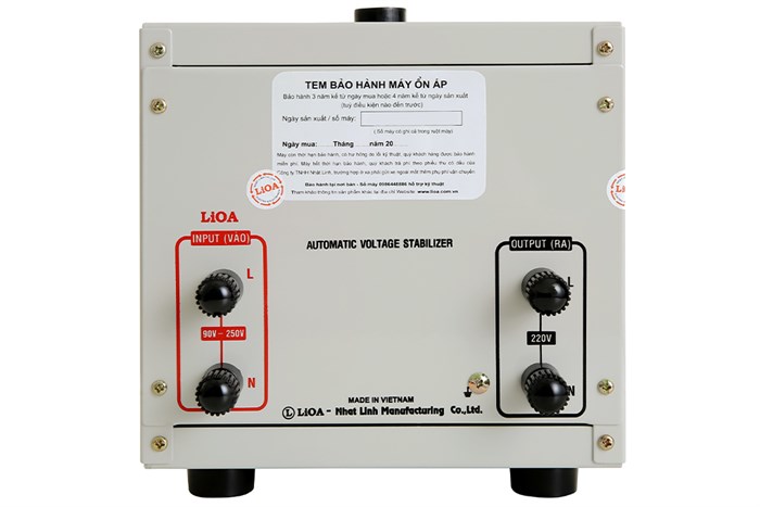 Ổn áp LiOA 1 pha 2kVA DRI-2000II Màu Xám nhạt