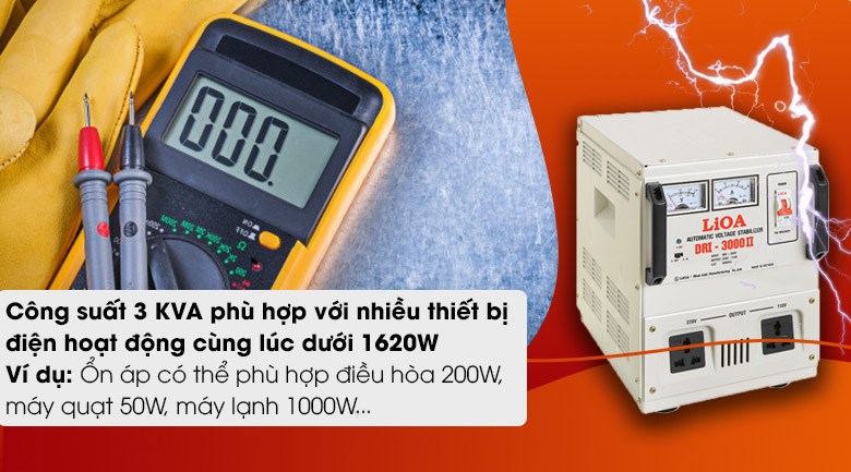 Ổn áp LiOA 1 pha 3kVA DRI-3000II