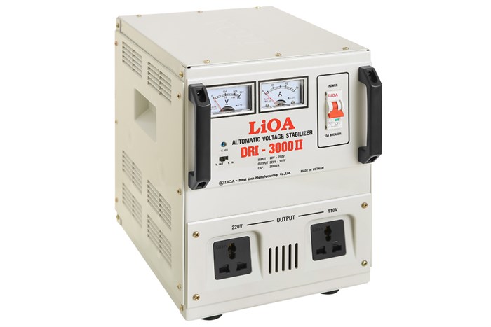 Ổn áp LiOA 1 pha 3kVA DRI-3000II Màu Xám nhạt