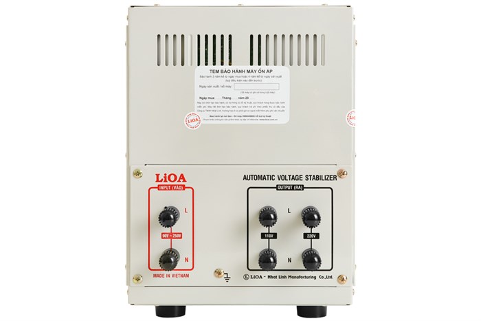 Ổn áp LiOA 1 pha 3kVA DRI-3000II Màu Xám nhạt