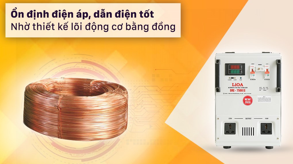 Ổn áp LiOA 1 pha 7.5kVA LiOA DRI-7500II