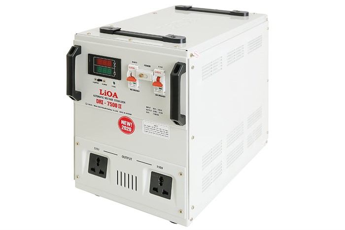 Ổn áp LiOA 1 pha 7.5kVA LiOA DRI-7500II Màu Xám nhạt