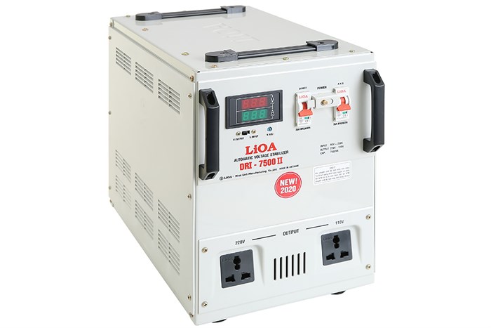 Ổn áp LiOA 1 pha 7.5kVA LiOA DRI-7500II Màu Xám nhạt