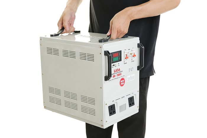 Ổn áp LiOA 1 pha 7.5kVA LiOA DRI-7500II Màu Xám nhạt