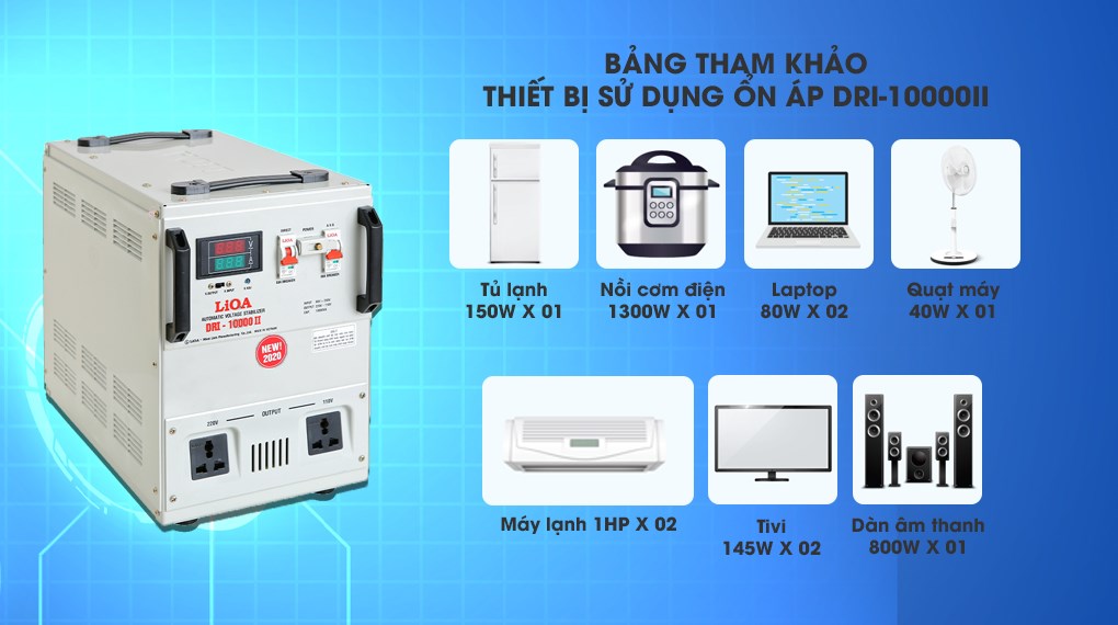 Ổn áp LiOA 1 pha 10kVA DRI-10000II