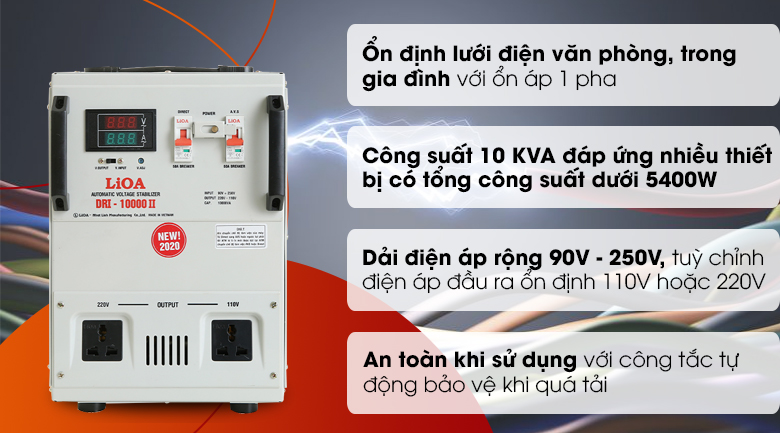 Ổn áp LiOA 1 pha 10kVA DRI-10000II