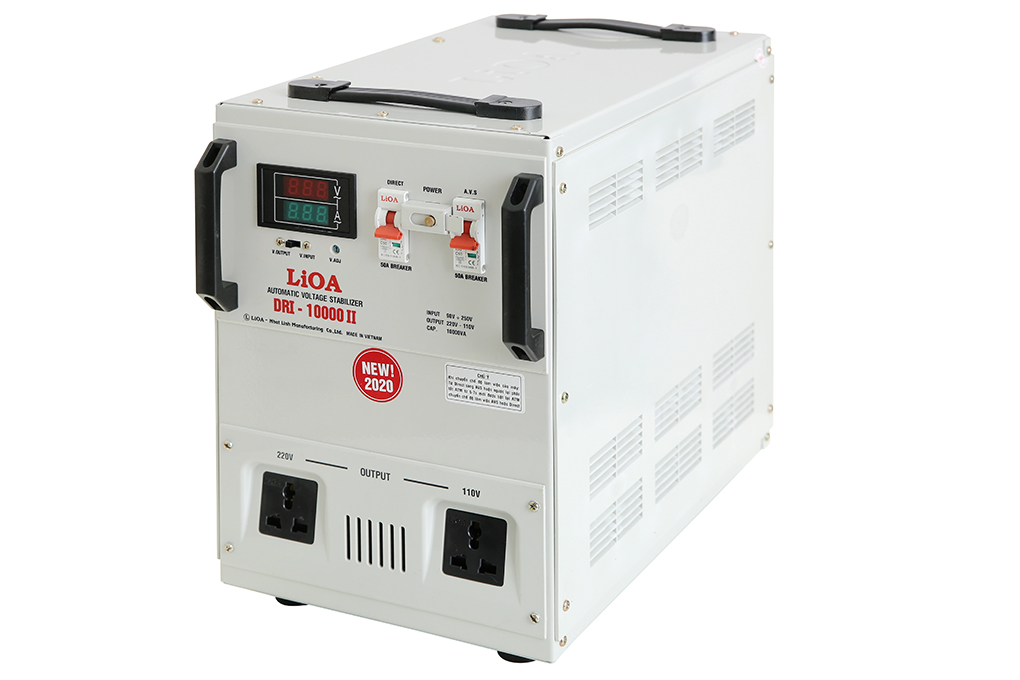 Ổn áp LiOA 1 pha 10kVA DRI-10000II Màu Xám nhạt