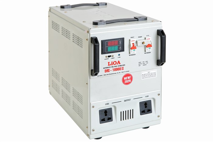 Ổn áp LiOA 1 pha 10kVA DRI-10000II Màu Xám nhạt