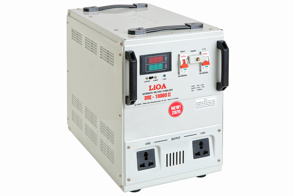 Ổn áp LiOA 1 pha 10kVA DRI-10000II Màu Xám nhạt