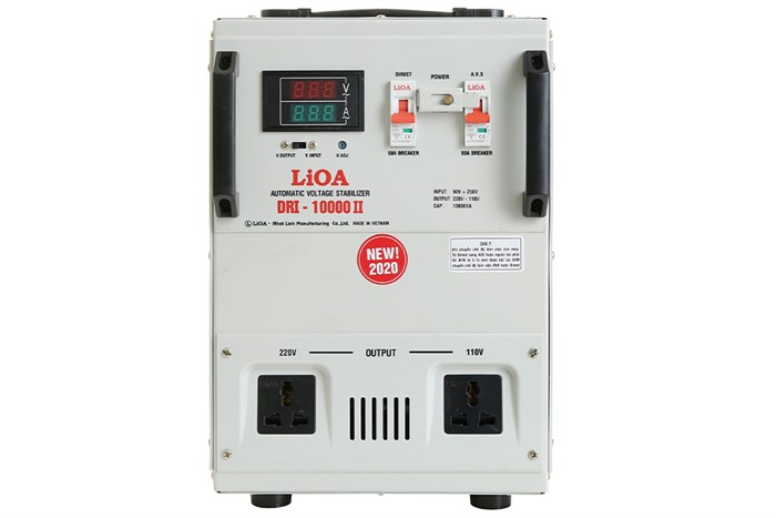 Ổn áp LiOA 1 pha 10kVA DRI-10000II Màu Xám nhạt
