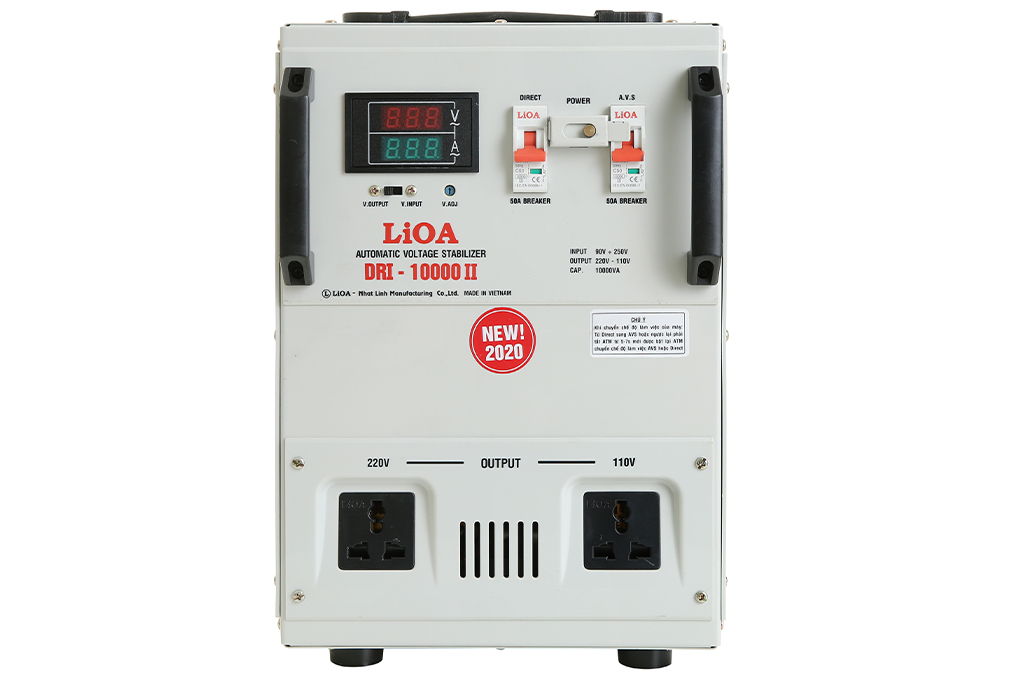 Ổn áp LiOA 1 pha 10kVA DRI-10000II Màu Xám nhạt