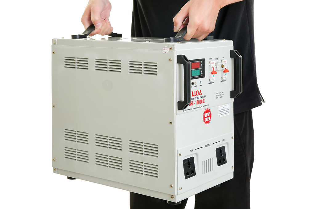 Ổn áp LiOA 1 pha 10kVA DRI-10000II Màu Xám nhạt