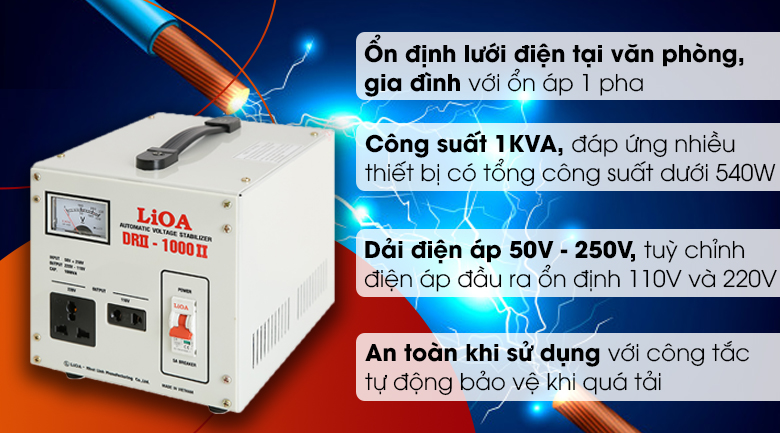 Ổn áp LiOA 1 pha 1kVA DRII-1000II