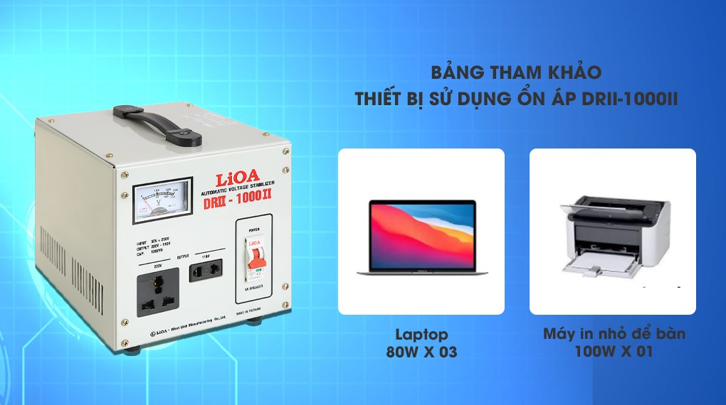 Ổn áp LiOA 1 pha 1kVA DRII-1000II