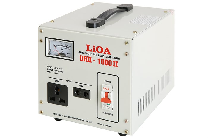 Ổn áp LiOA 1 pha 1kVA DRII-1000II Màu Xám nhạt