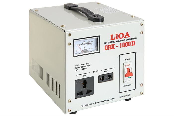 Ổn áp LiOA 1 pha 1kVA DRII-1000II Màu Xám nhạt
