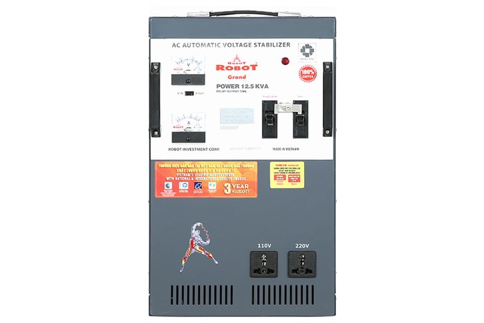 Ổn áp Robot 1 pha 12.5KVA 90 Màu Xám
