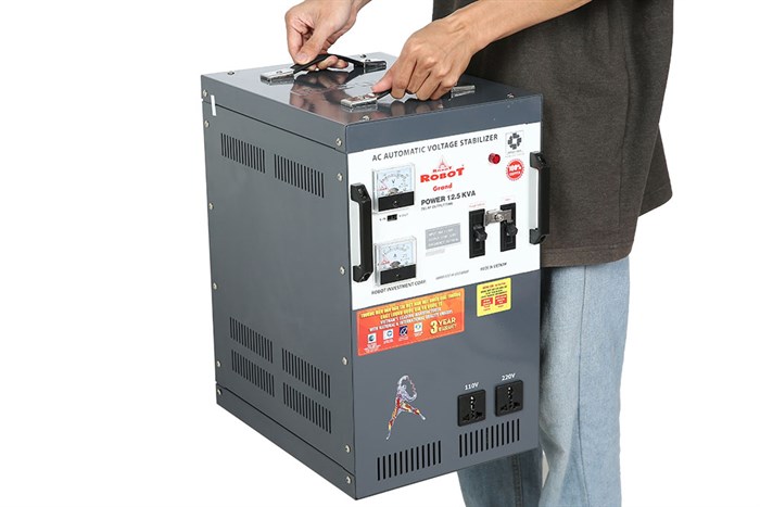 Ổn áp Robot 1 pha 12.5KVA 90 Màu Xám