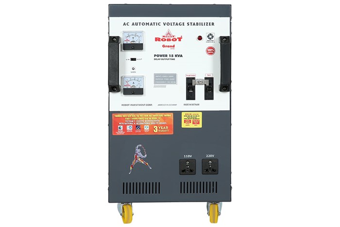 Ổn áp Robot 1 pha 15KVA 150 Màu Xám