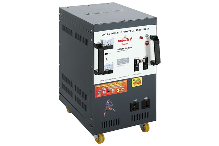 Ổn áp Robot 1 pha 15KVA 90 Màu Xám