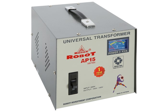 Biến thế Robot UT1P3000A - AP15 3KVA Màu Xám