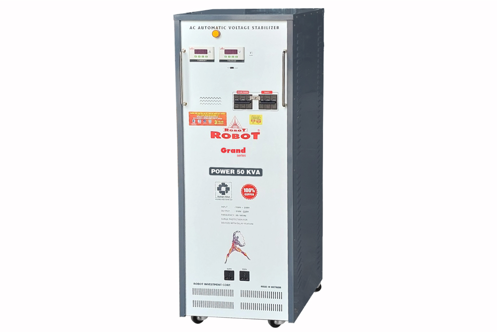 Ổn áp Robot 1 pha 50KVA 90 Màu Xám